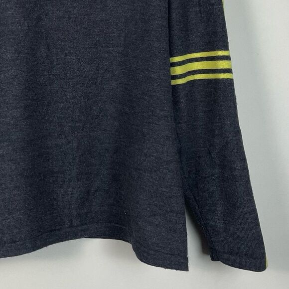 Neve Grey 100% Wool Long Sleeves Mock Neck Quater Zip Sweater Size XL - Picture 11 of 13